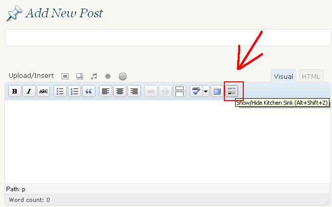 How to show more editing tools in WordPress visual editor